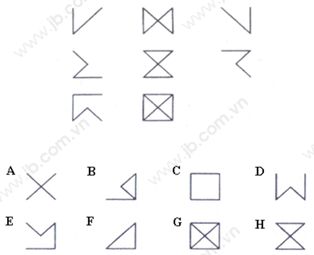 ChӢn mӮt hĝnh thĞch h₫p trong cėc hĝnh cho sѱn (A, B, C, D, E, F, G, H) đӕ điӓn vĖo chӬ trӦng?
 
