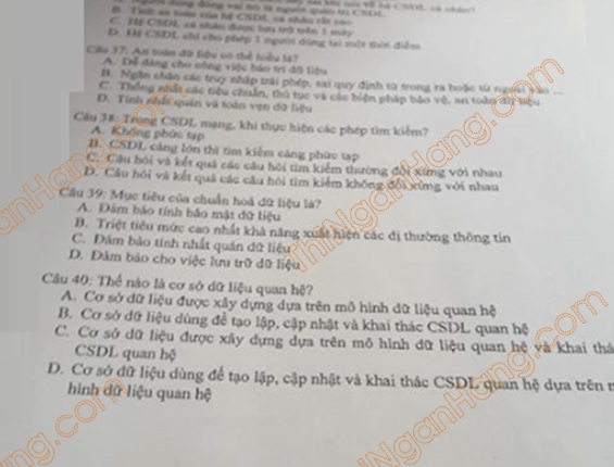 Agribank - CẂu trĤc đӓ thi viӂt