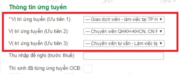 OCB - CĘu hӤi thưӲng gѷp khi nӮp hӨ sơ, thi tuyӕn vĖ giẀi đėp